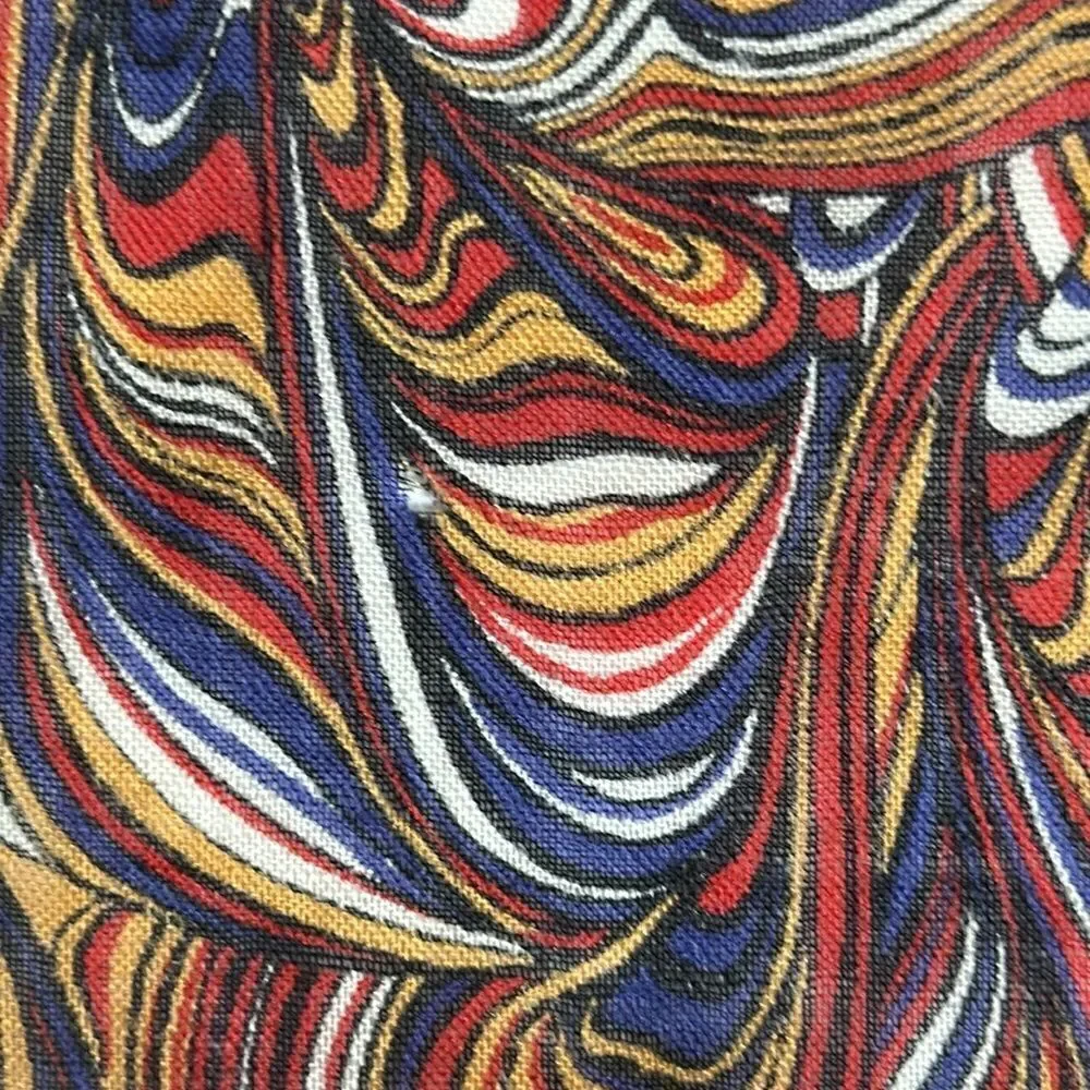 Silk Wool Large Oblong Scarf Shawl Lightweight Wrap Blue Paisley Italy
